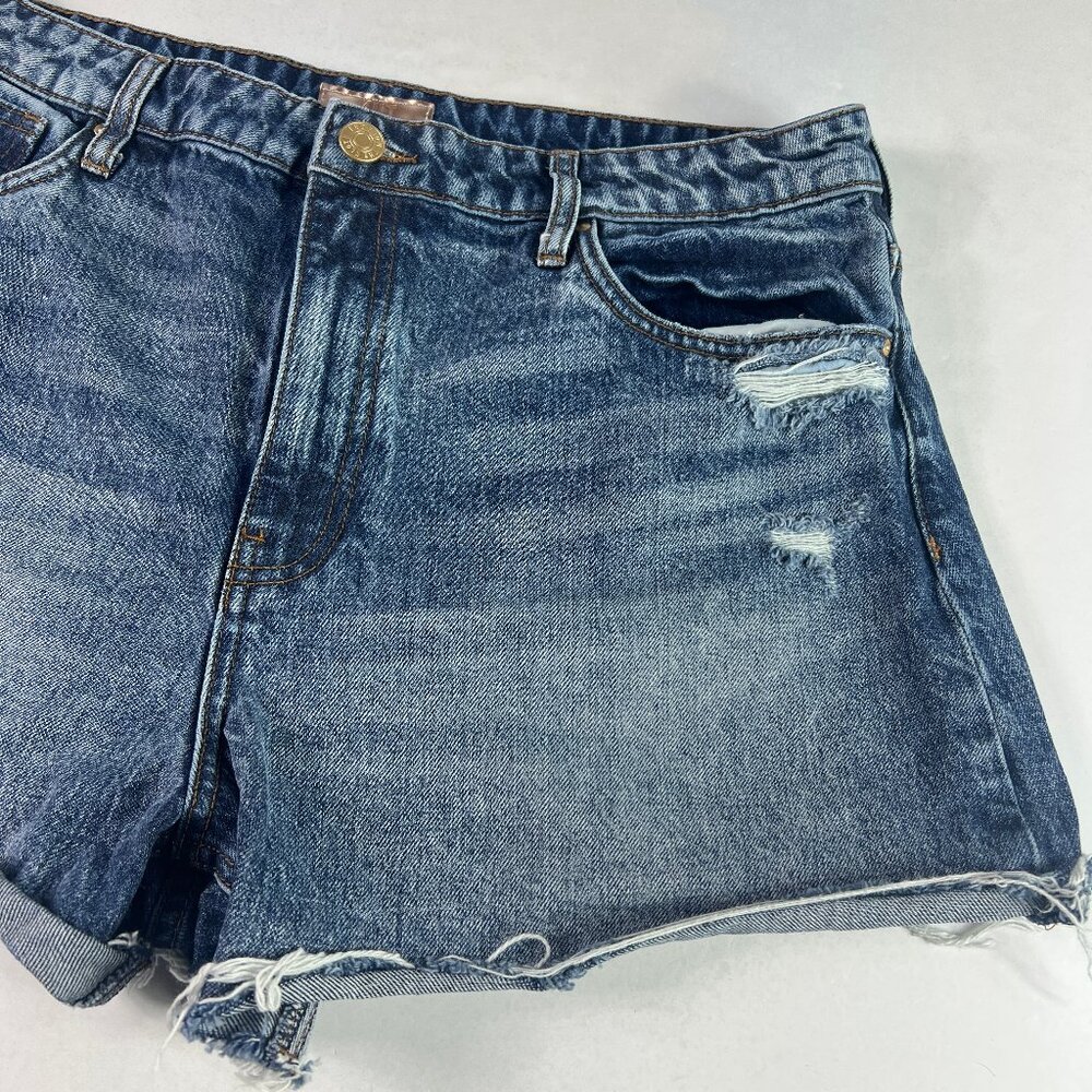 Kut From The Kloth Jean Short Women 36* Taylor High Rise Blue Denim Jorts Tag 14 - Picture 3 of 15